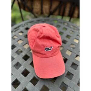 Vineyard Vines Whale Logo Baseball Hat Nantucket Red Adjustable Cap Unisex